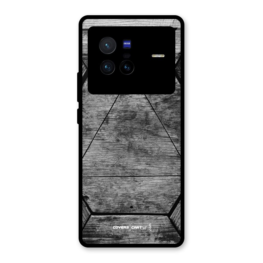 Wooden Hexagon Glass Back Case for Vivo X80