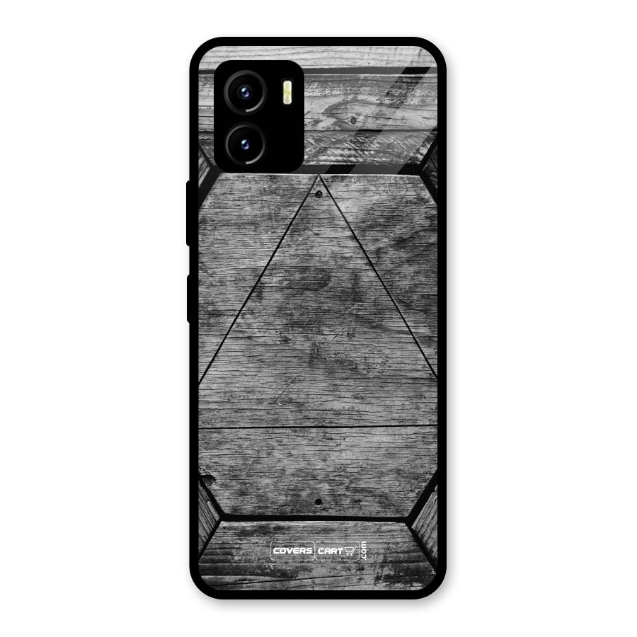 Wooden Hexagon Glass Back Case for Vivo Y15s