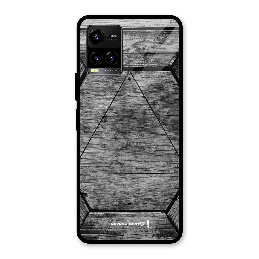 Wooden Hexagon Glass Back Case for Vivo Y21T