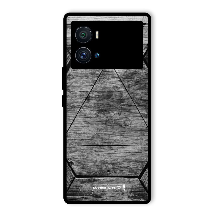 Wooden Hexagon Glass Back Case for Vivo iQOO 9 Pro