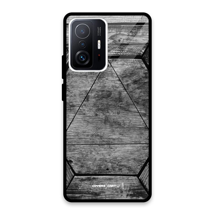 Wooden Hexagon Glass Back Case for Xiaomi 11T Pro
