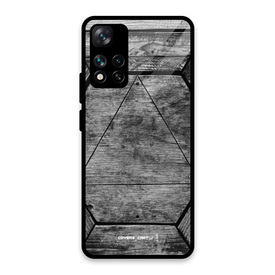 Wooden Hexagon Glass Back Case for Xiaomi 11i HyperCharge 5G