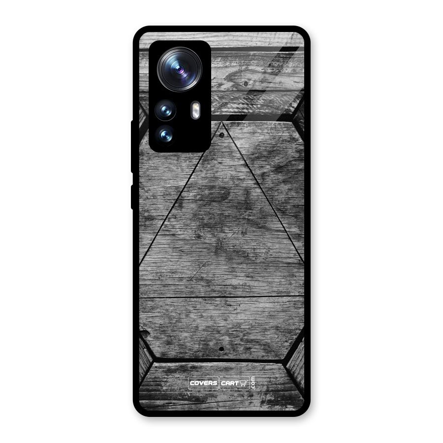 Wooden Hexagon Glass Back Case for Xiaomi 12 Pro