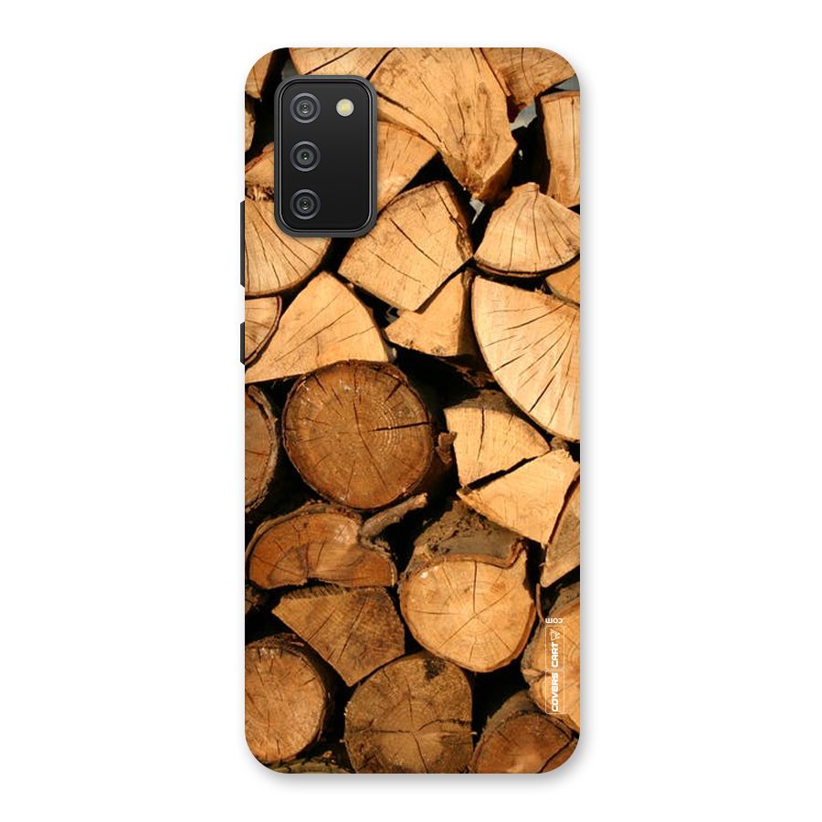 Wooden Logs Back Case for Galaxy M02s
