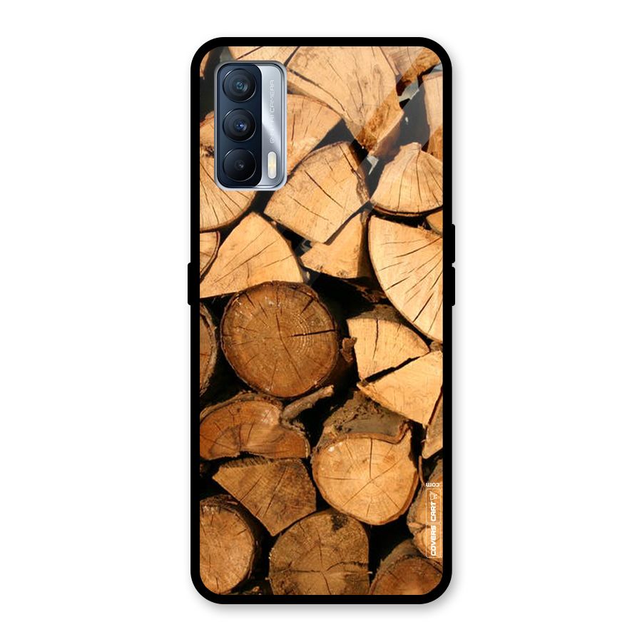 Wooden Logs Glass Back Case for Realme X7