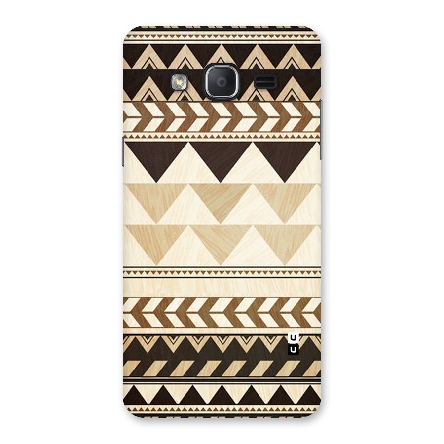 Wooden Printed Chevron Back Case for Galaxy On7 2015