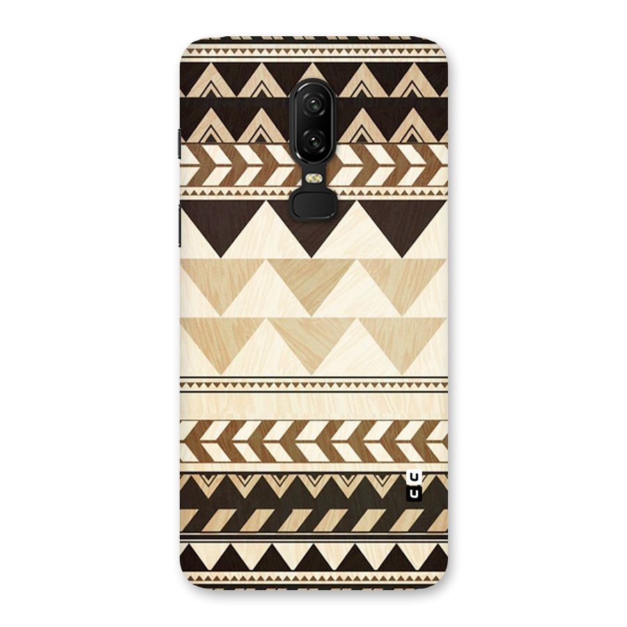 Wooden Printed Chevron Back Case for OnePlus 6