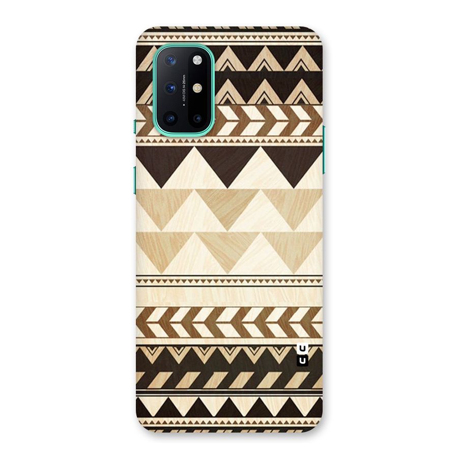 Wooden Printed Chevron Back Case for OnePlus 8T