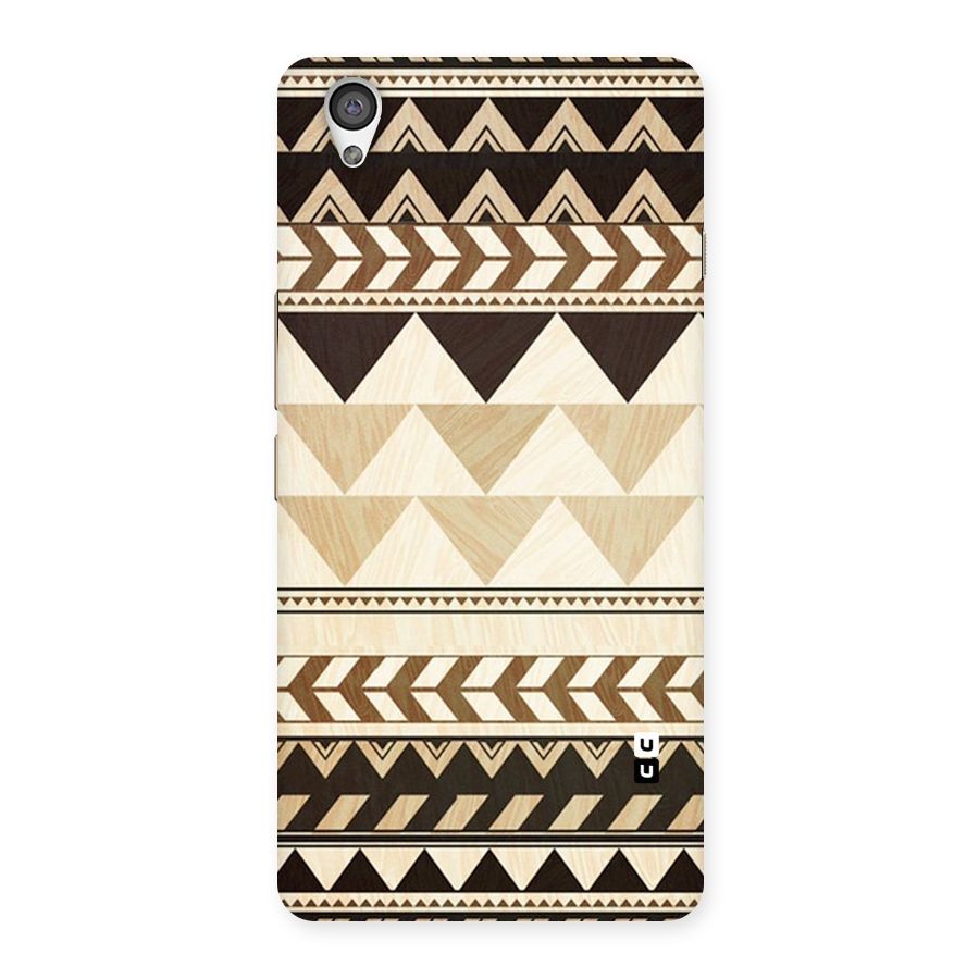 Wooden Printed Chevron Back Case for OnePlus X