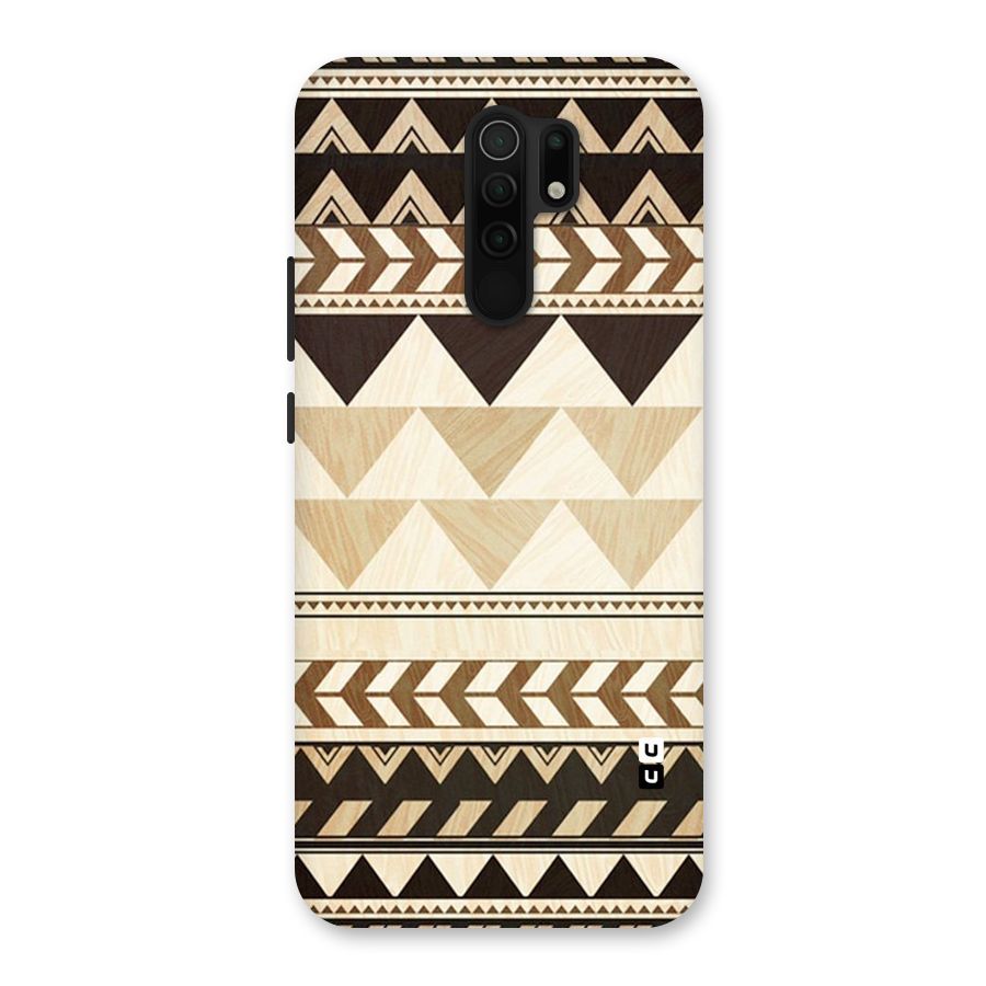 Wooden Printed Chevron Back Case for Poco M2
