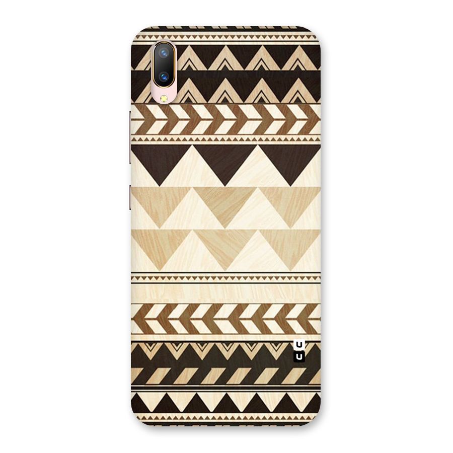 Wooden Printed Chevron Back Case for Vivo V11 Pro