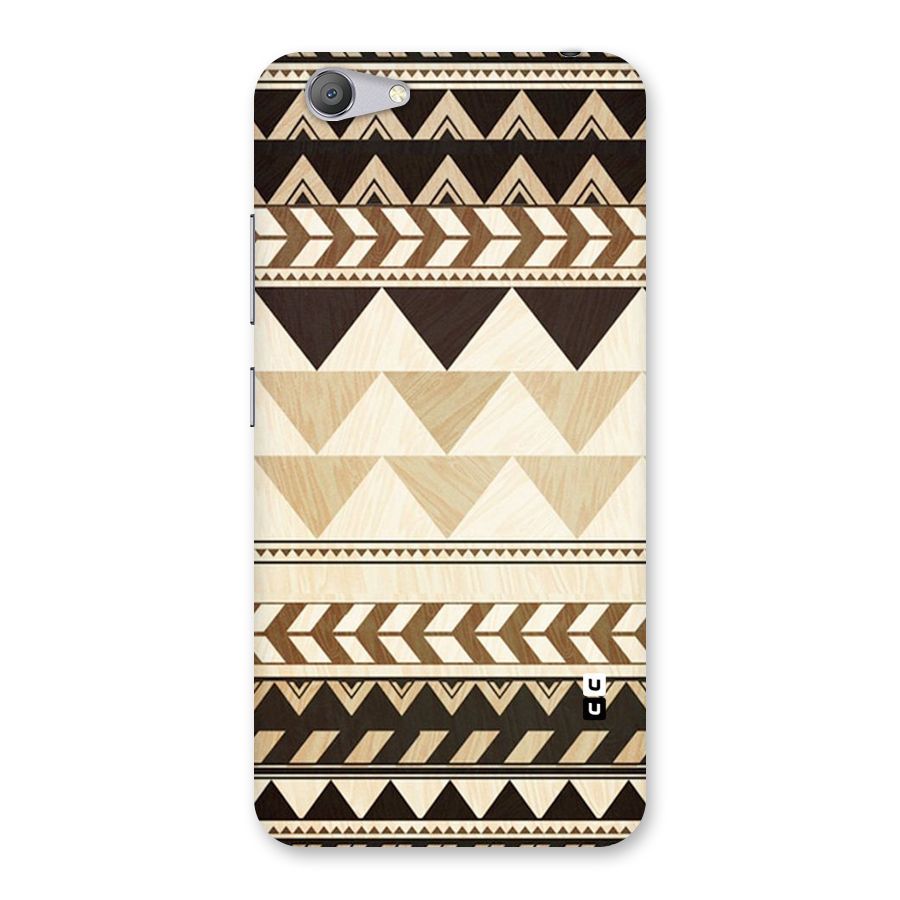 Wooden Printed Chevron Back Case for Vivo Y53