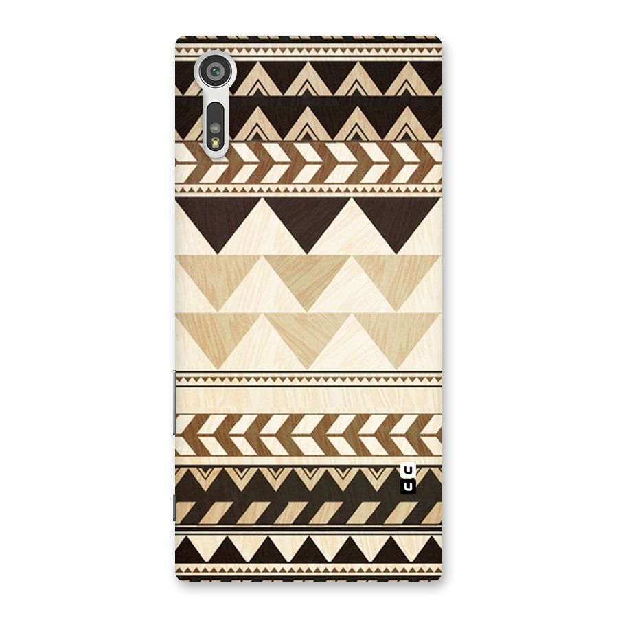 Wooden Printed Chevron Back Case for Xperia XZ