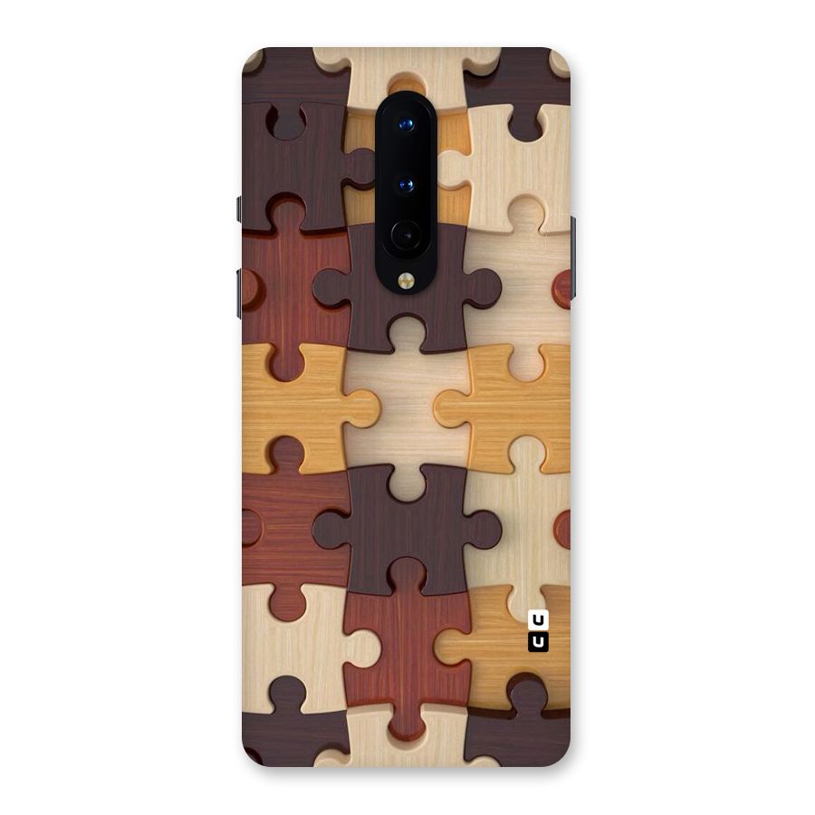 Wooden Puzzle (Printed) Back Case for OnePlus 8