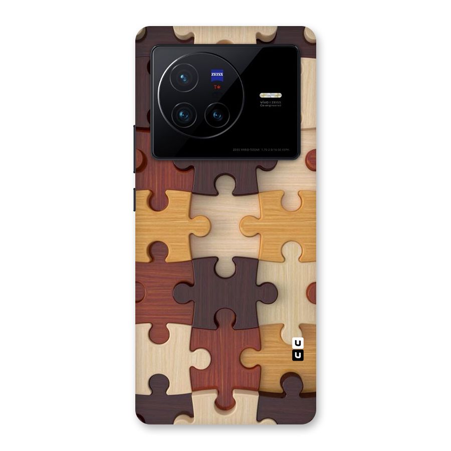 Wooden Puzzle (Printed) Back Case for Vivo X80