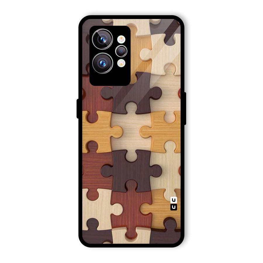 Wooden Puzzle (Printed) Glass Back Case for Realme GT2 Pro