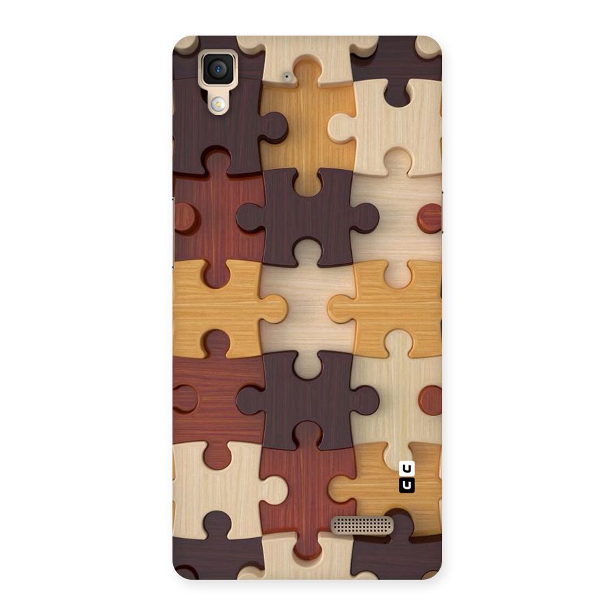 Wooden Puzzle (Printed) Back Case for Oppo R7