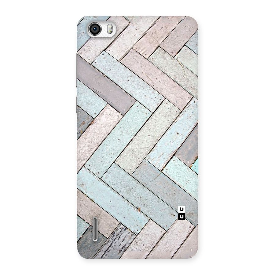 Wooden ZigZag Design Back Case for Honor 6