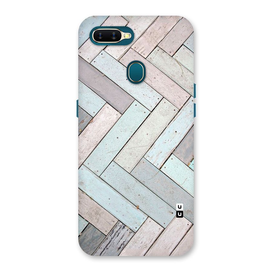Wooden ZigZag Design Back Case for Oppo A11k