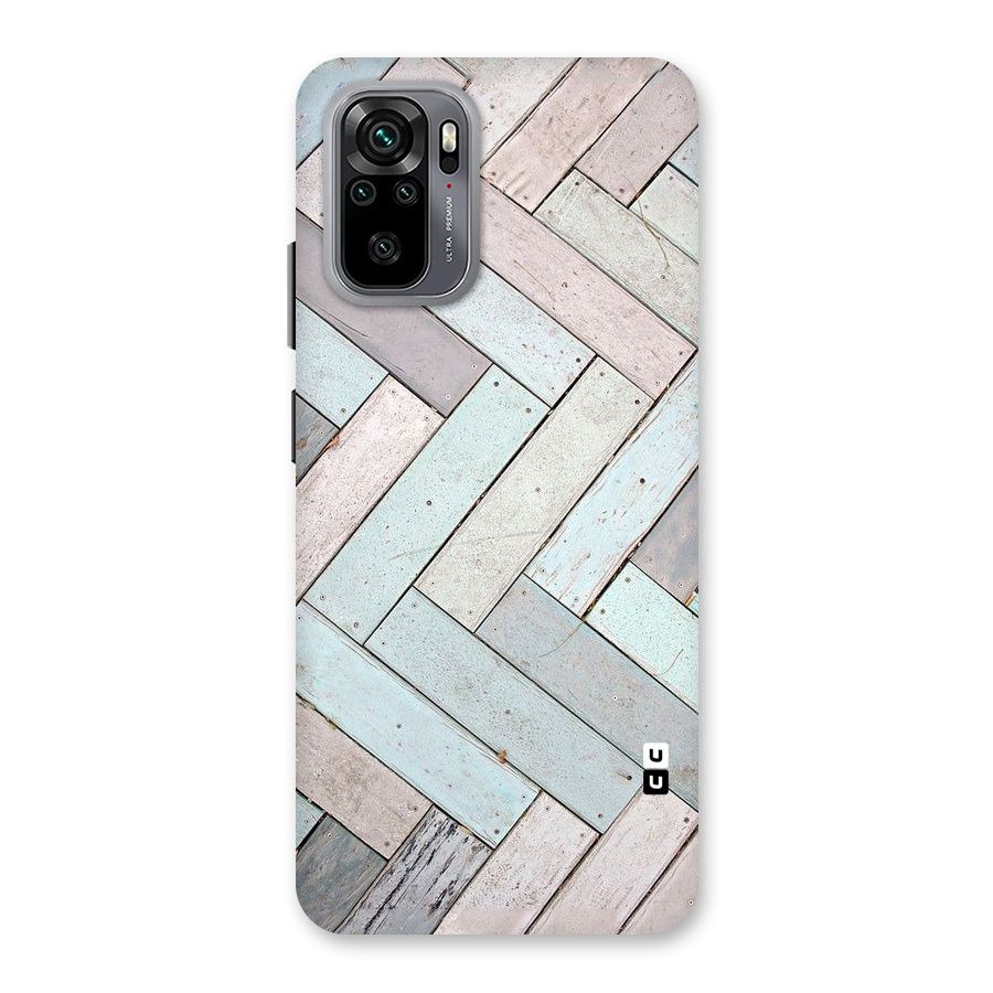 Wooden ZigZag Design Back Case for Redmi Note 10