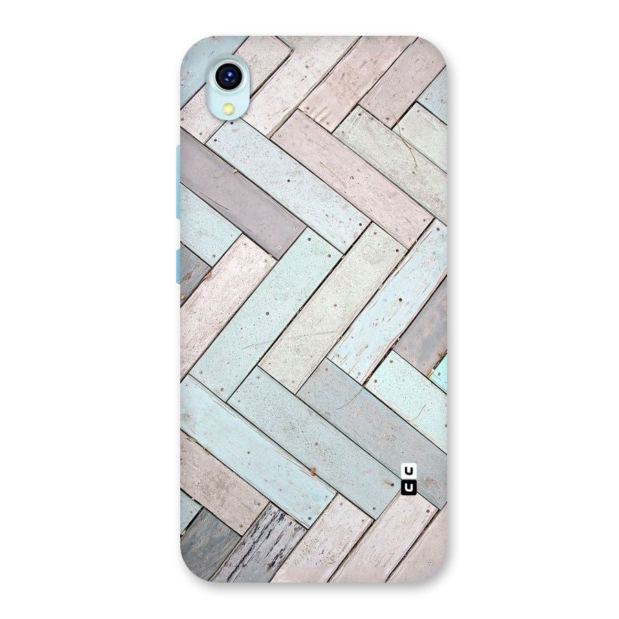 Wooden ZigZag Design Back Case for Vivo Y1s