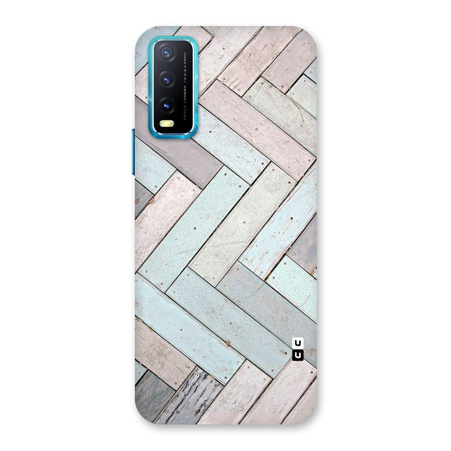 Wooden ZigZag Design Back Case for Vivo Y20A