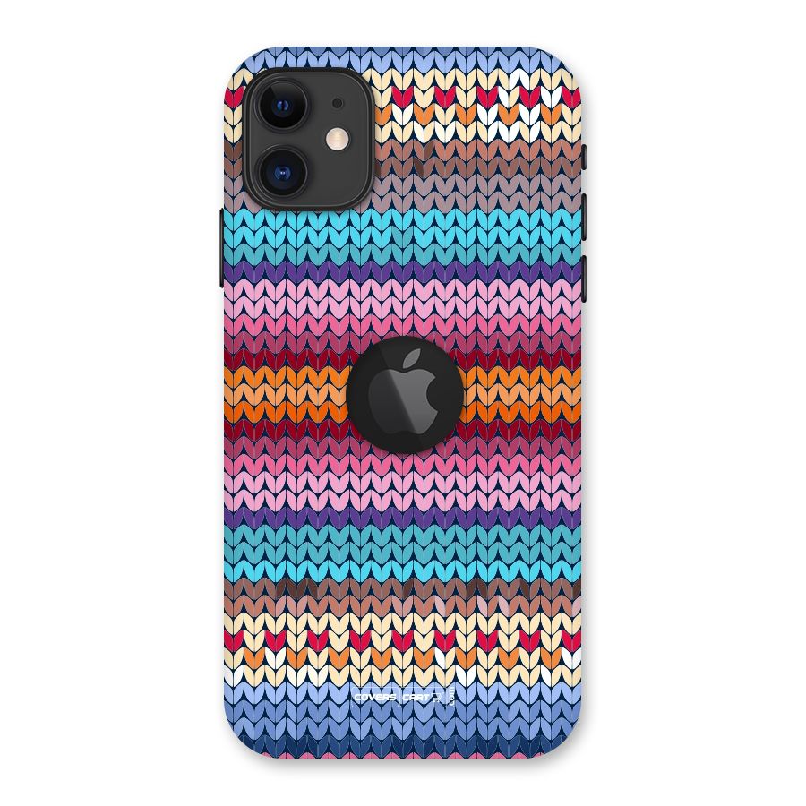 Woolen Back Case for iPhone 11 Logo Cut