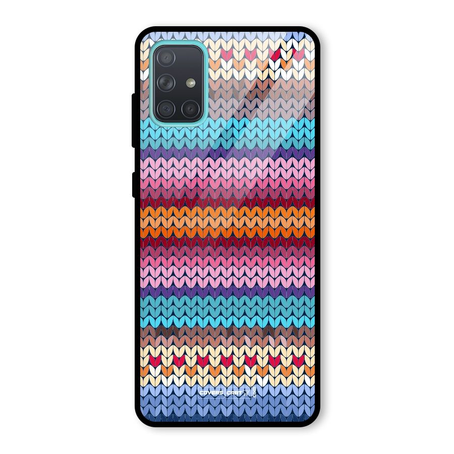 Woolen Glass Back Case for Galaxy A71