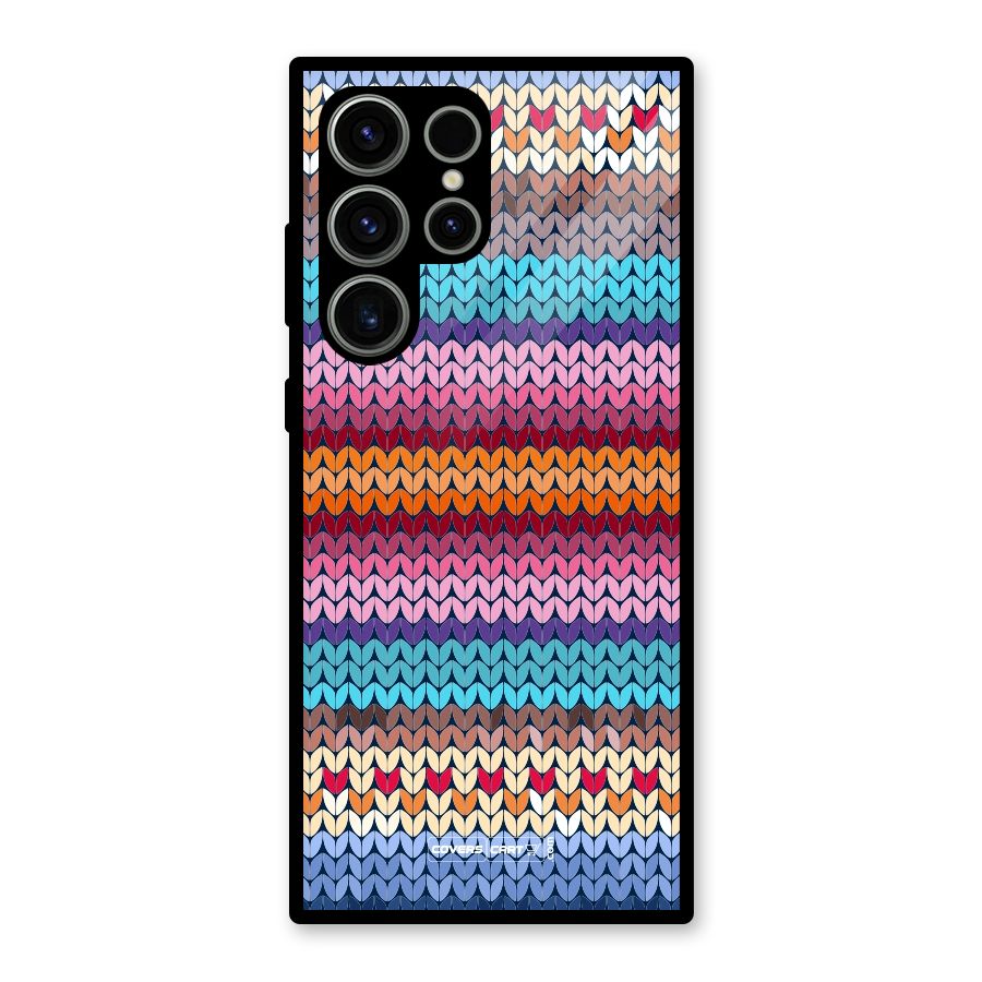 Woolen Glass Back Case for Galaxy S23 Ultra
