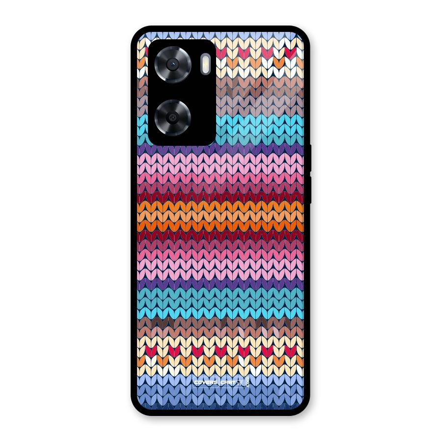 Woolen Glass Back Case for Oppo A57 2022