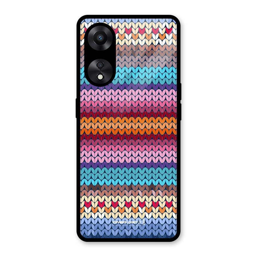 Woolen Glass Back Case for Oppo A78