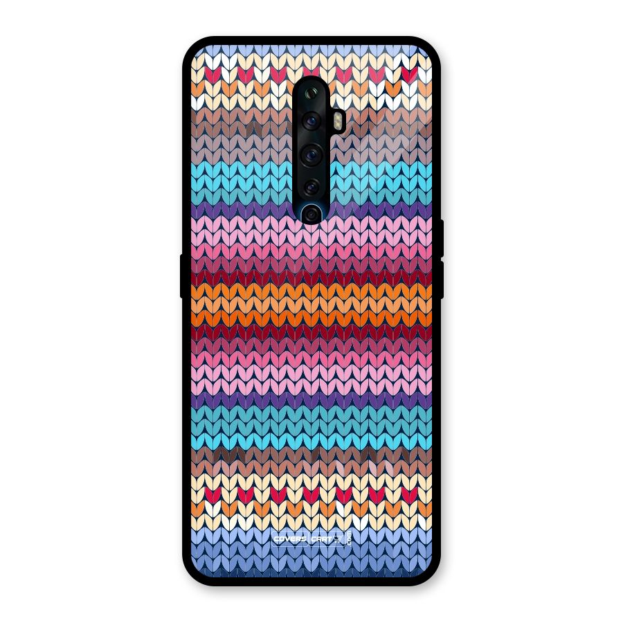 Woolen Glass Back Case for Oppo Reno2 F