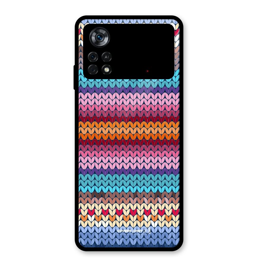 Woolen Glass Back Case for Poco X4 Pro 5G