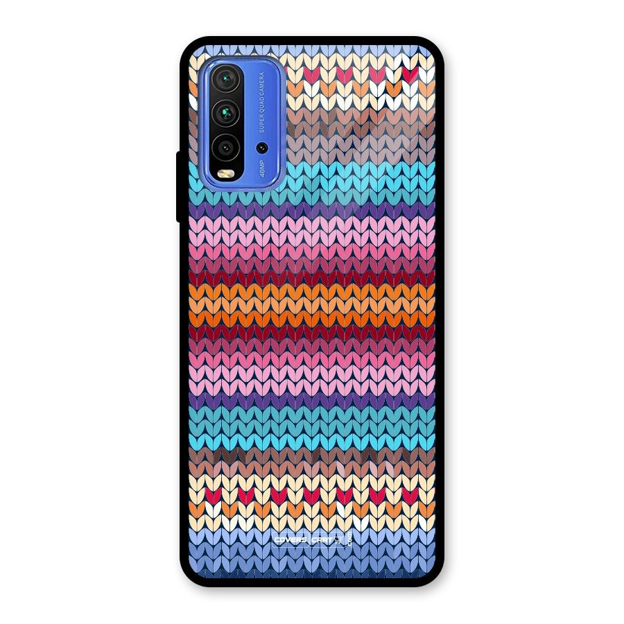 Woolen Glass Back Case for Redmi 9 Power