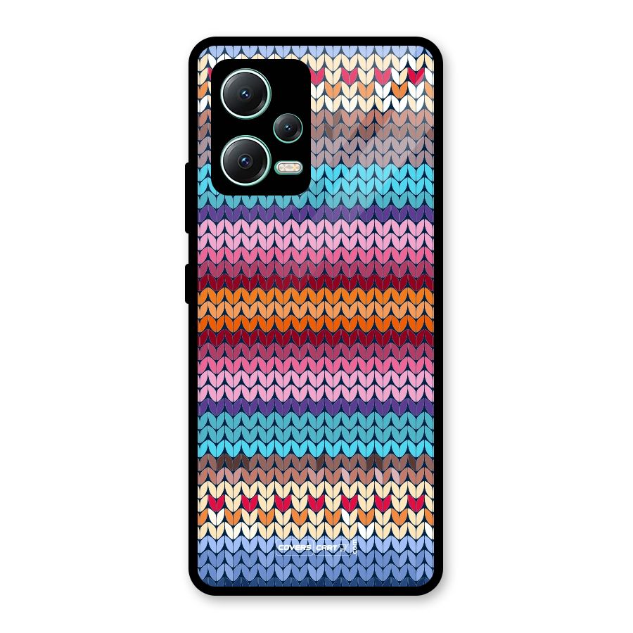 Woolen Glass Back Case for Redmi Note 12 5G