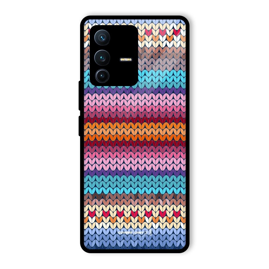 Woolen Glass Back Case for Vivo V23 Pro