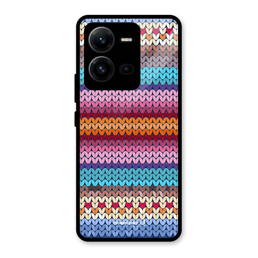 Woolen Glass Back Case for Vivo V25