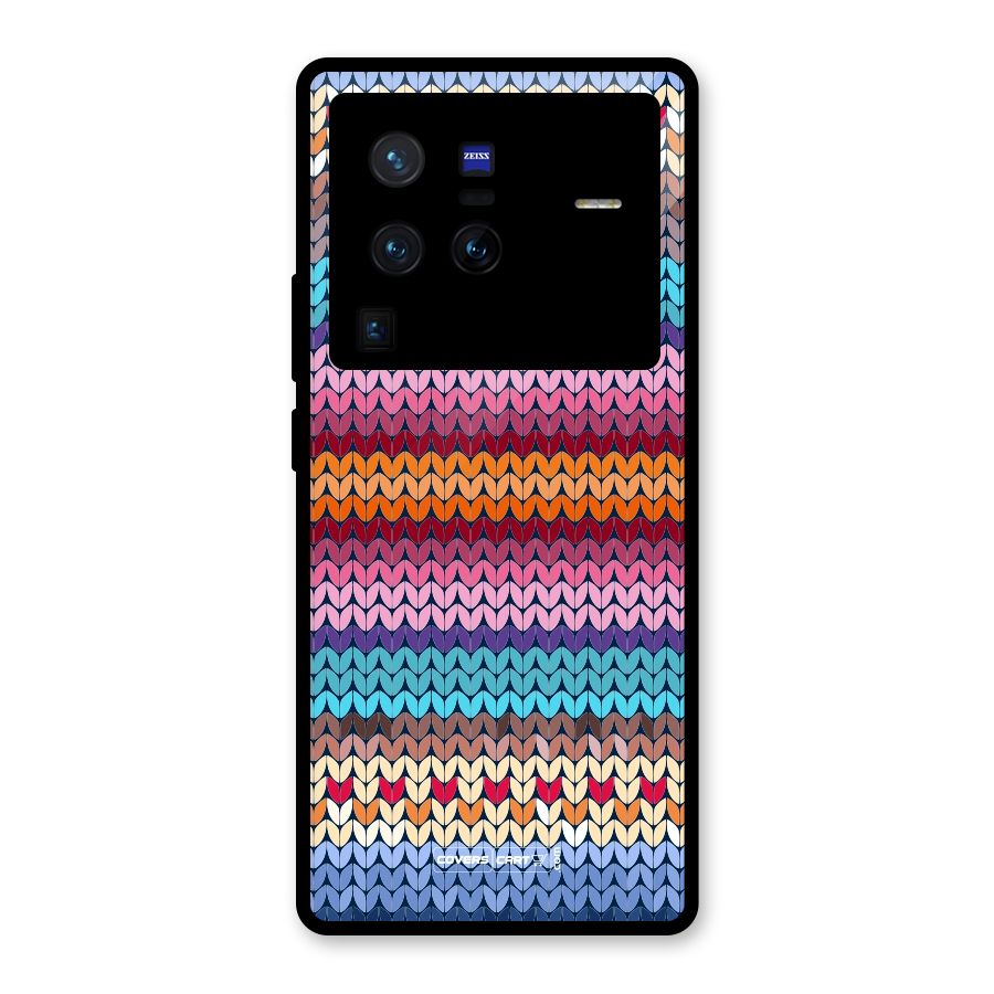 Woolen Glass Back Case for Vivo X80 Pro