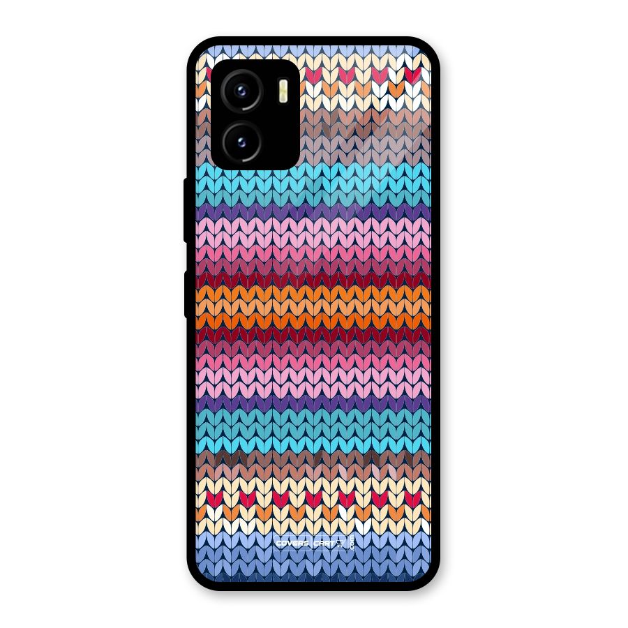 Woolen Glass Back Case for Vivo Y15s