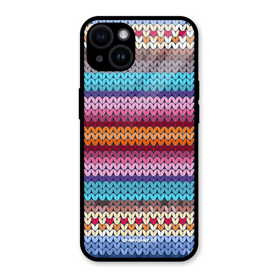 Woolen Glass Back Case for iPhone 14