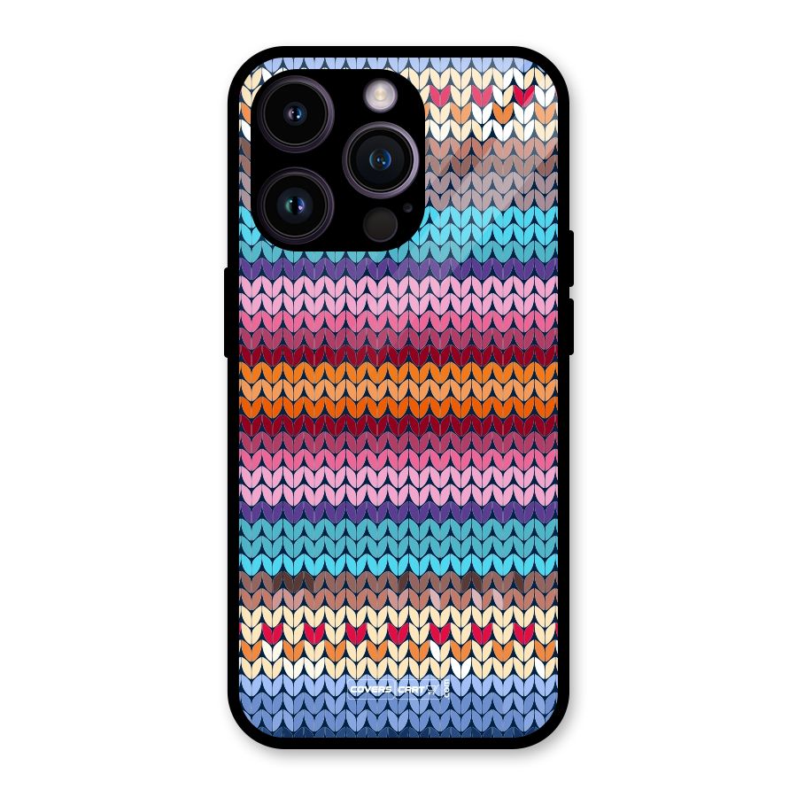 Woolen Glass Back Case for iPhone 14 Pro