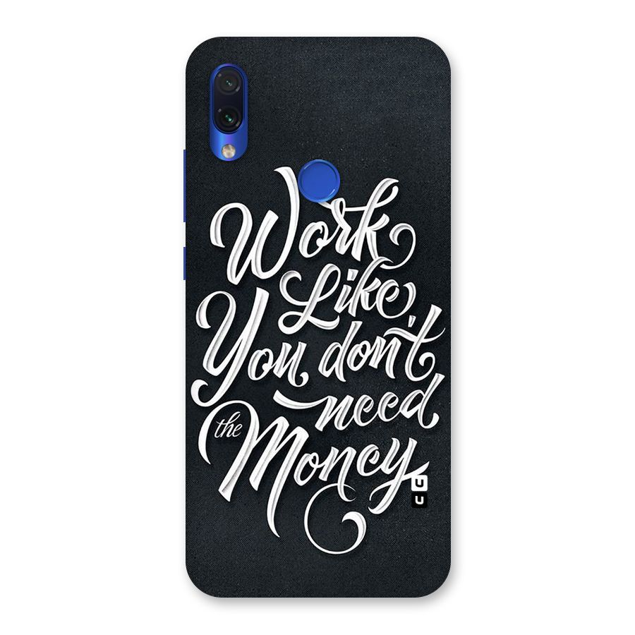 Work Like King Back Case for Redmi Note 7