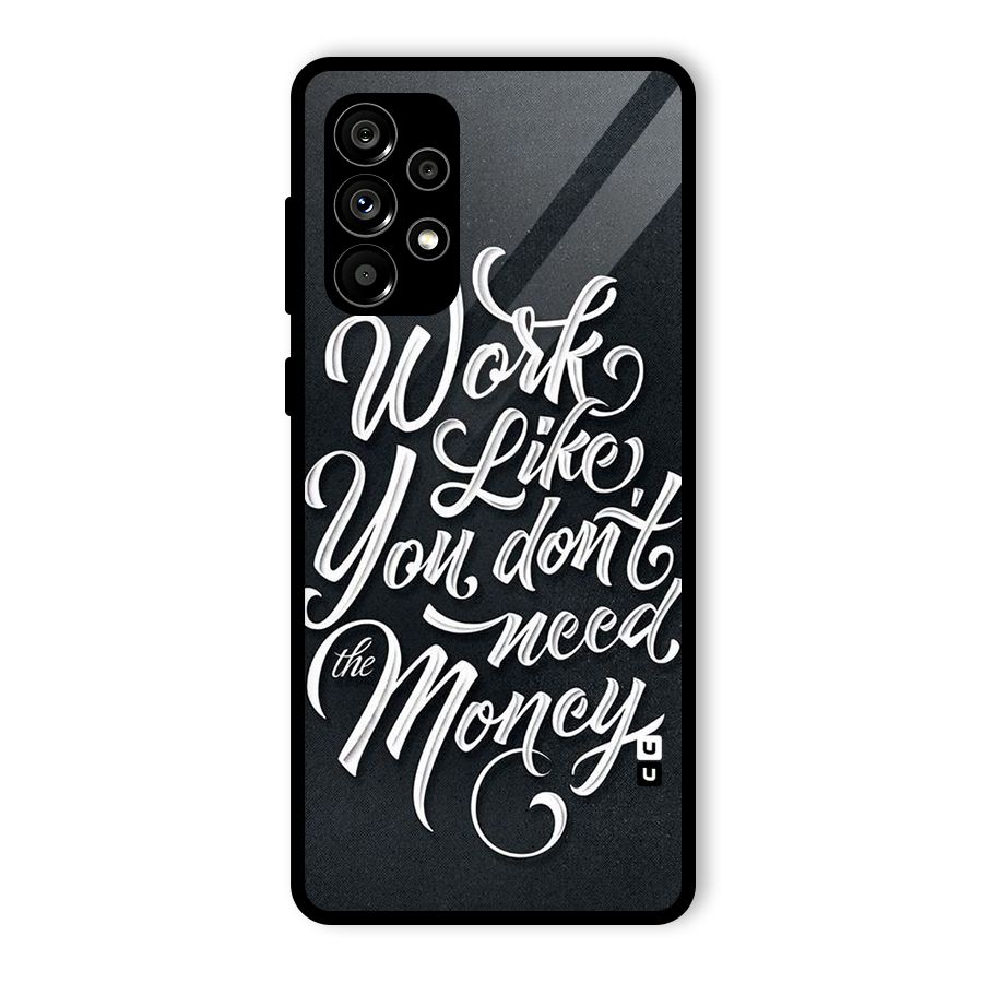 Work Like King Glass Back Case for Galaxy A73 5G