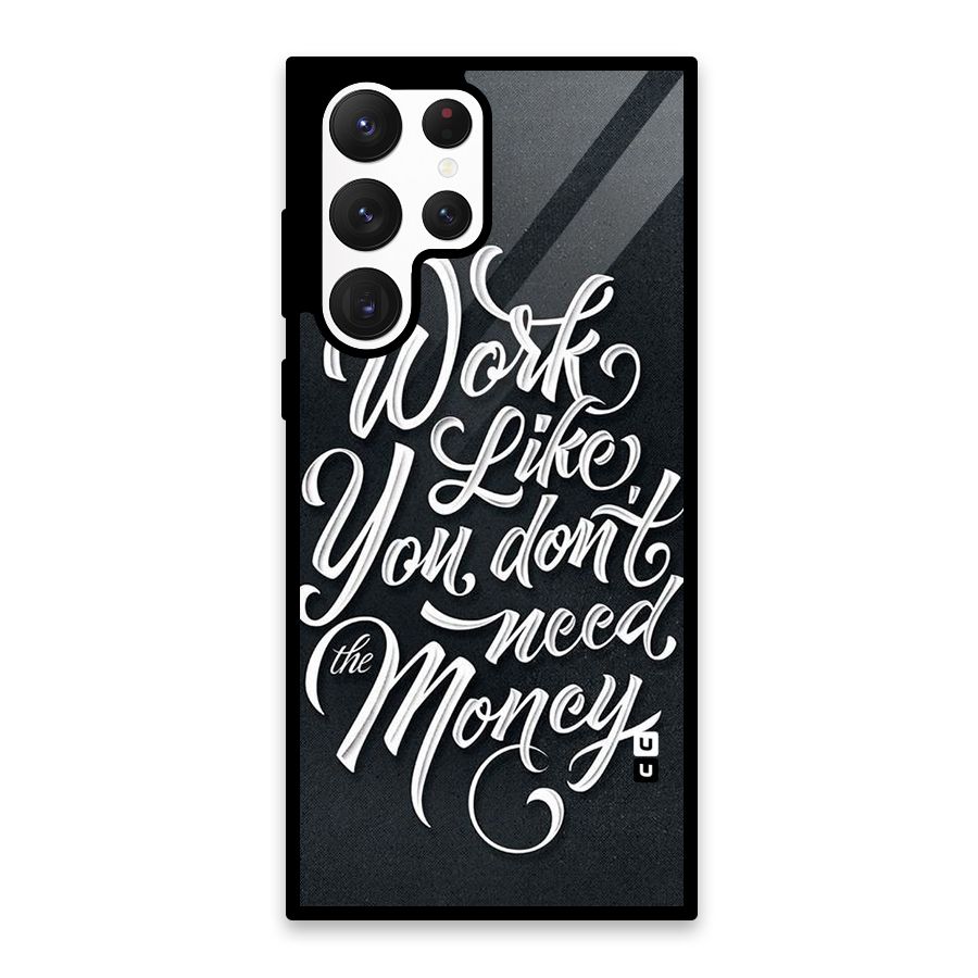 Work Like King Glass Back Case for Galaxy S22 Ultra 5G