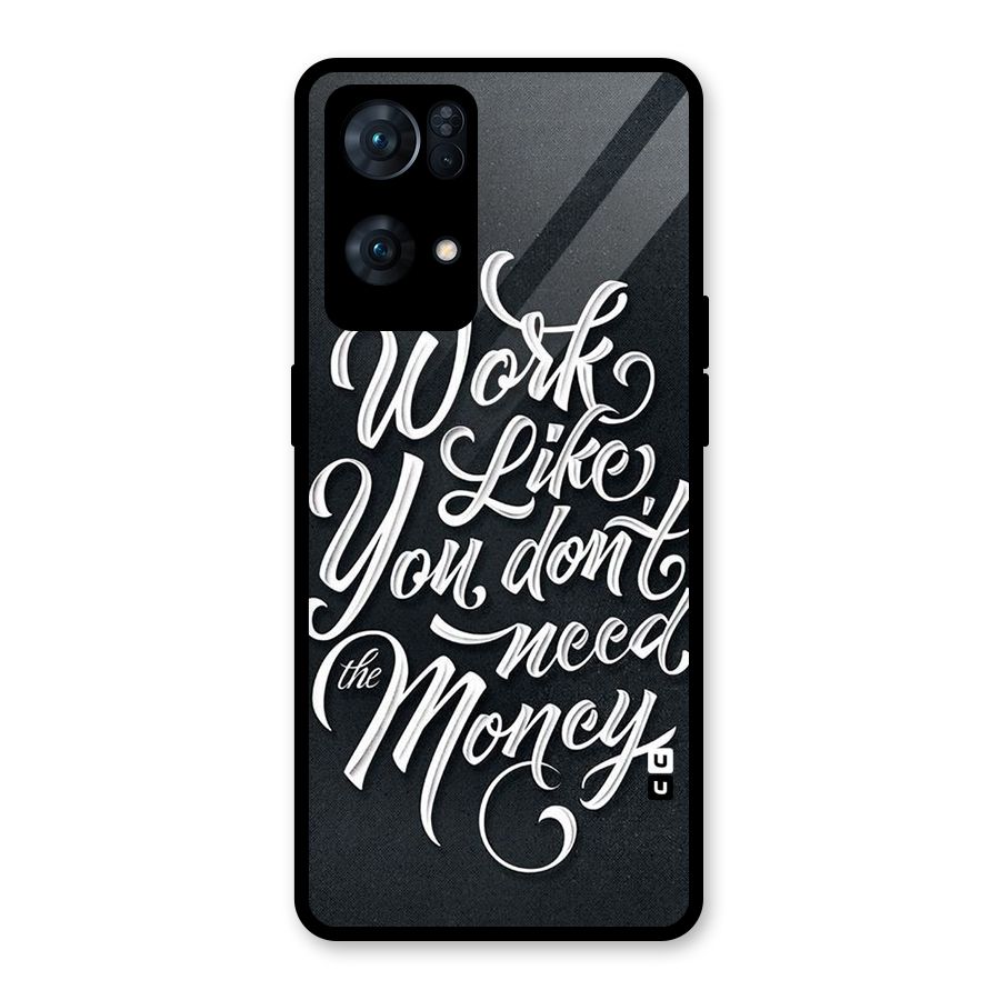 Work Like King Glass Back Case for Oppo Reno7 Pro 5G
