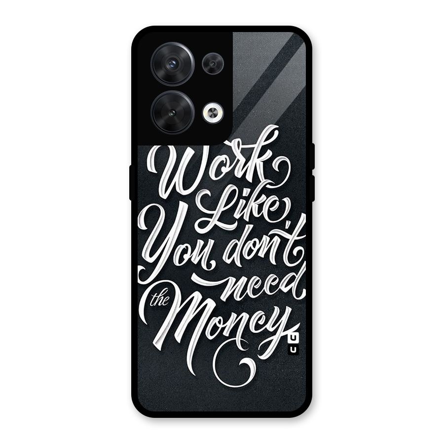 Work Like King Glass Back Case for Oppo Reno8 5G