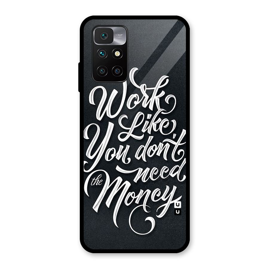 Work Like King Glass Back Case for Redmi 10 Prime