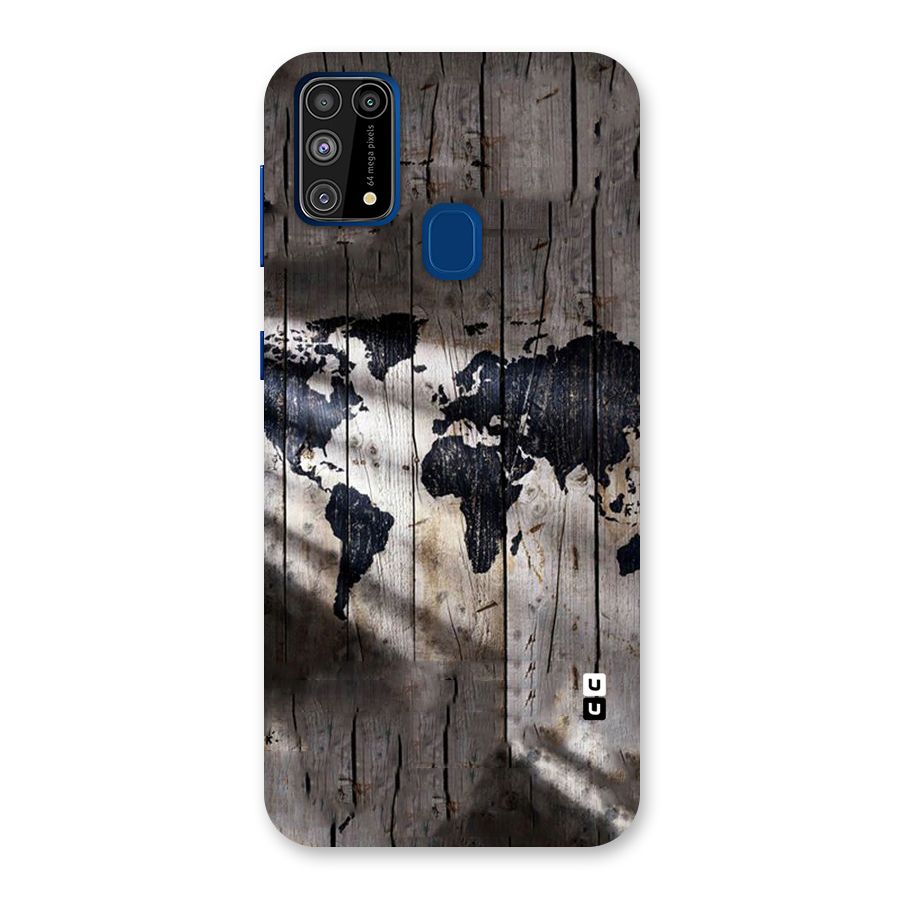 World Map Wood Design Back Case for Galaxy F41