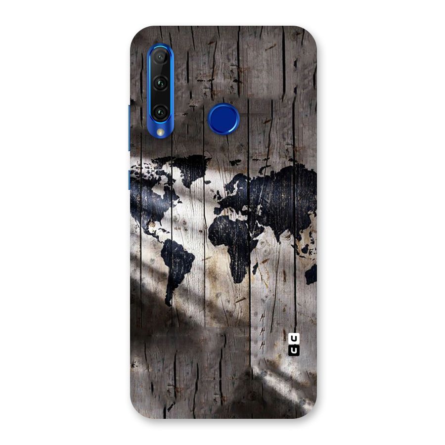 World Map Wood Design Back Case for Honor 20i
