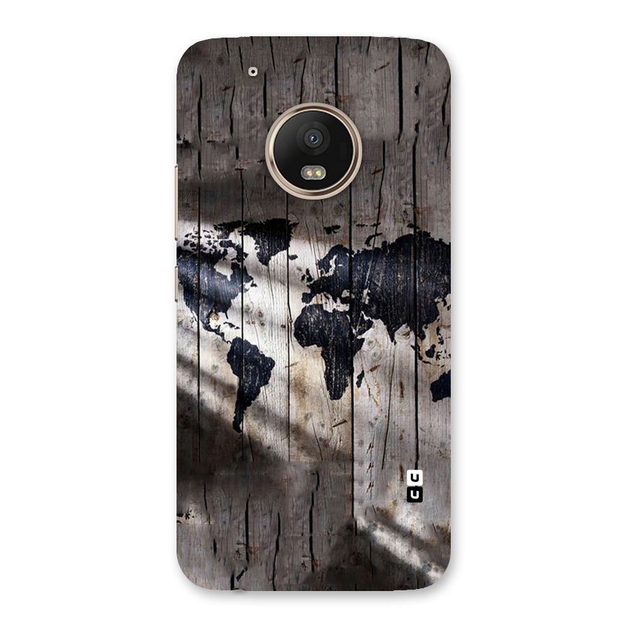 World Map Wood Design Back Case for Moto G5 Plus